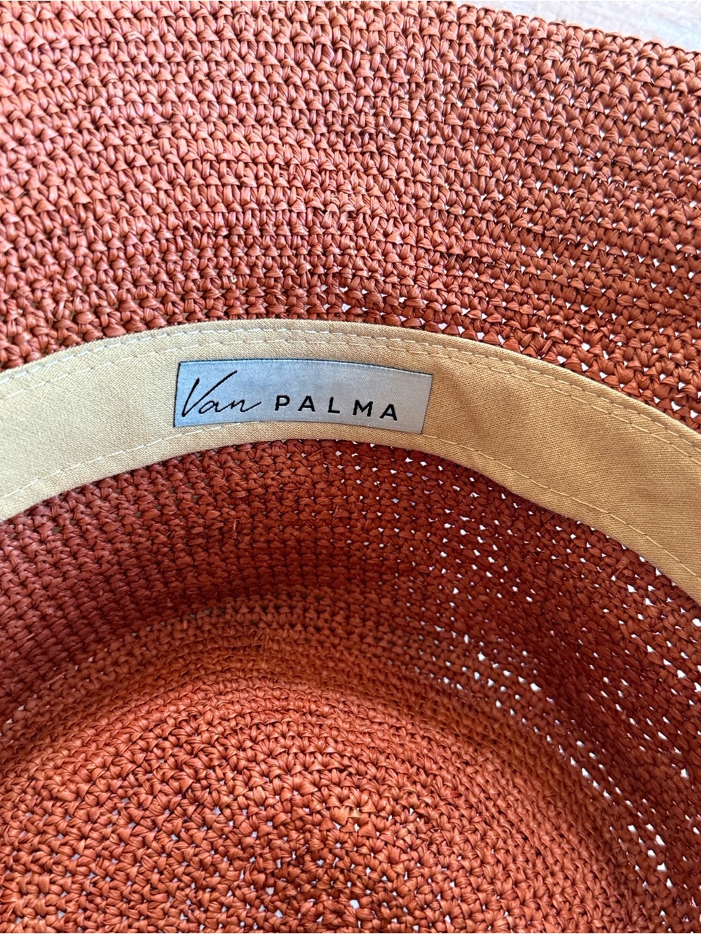 VAN PALMA Gina Straw Bucket Hat In Terra - Picture 5 of 8